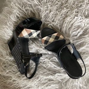 Authentic Burberry wedge heels…worn for photo shoot!